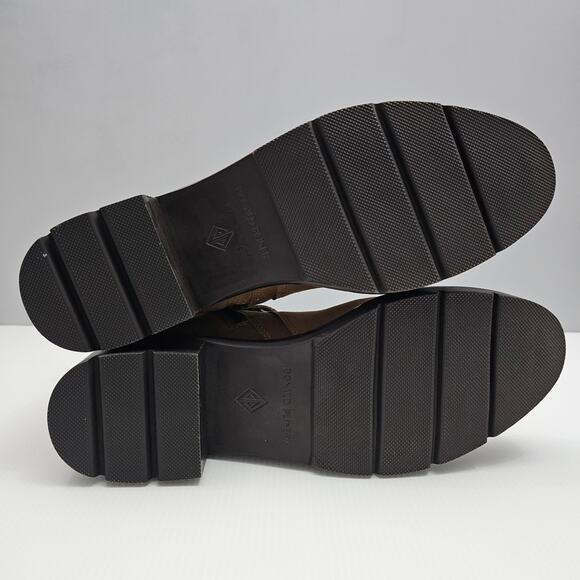 NEW Donald Pliner Savvy Ankle Bootie Womens 11 Tan Suede Chelsea Lug Sole Fall - Picture 12 of 14